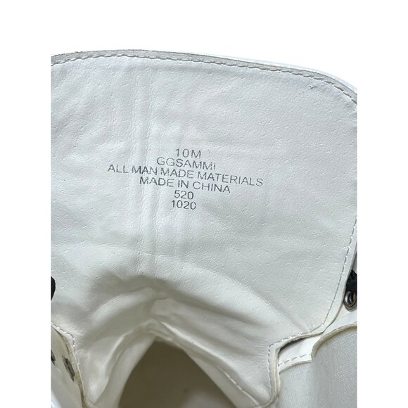 CBG Los Angeles White Croc-Embossed Lace-Up Platform Boots 10M Faux Leather - Picture 8 of 12